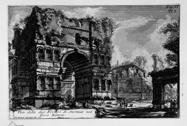 One of the Two Arches of Stertinius in the Forum Boarium